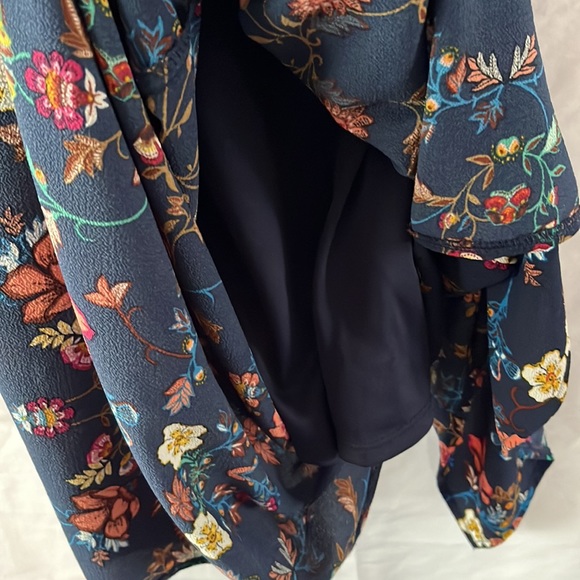 Blue Floral Spaghetti Strap Dress Medium - Picture 7 of 8